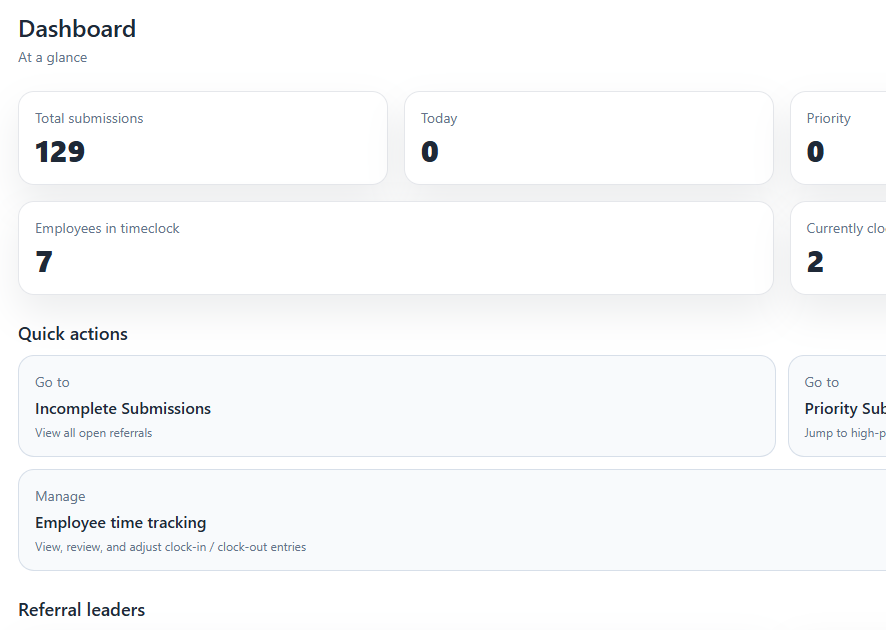 Admin calendar and booking management